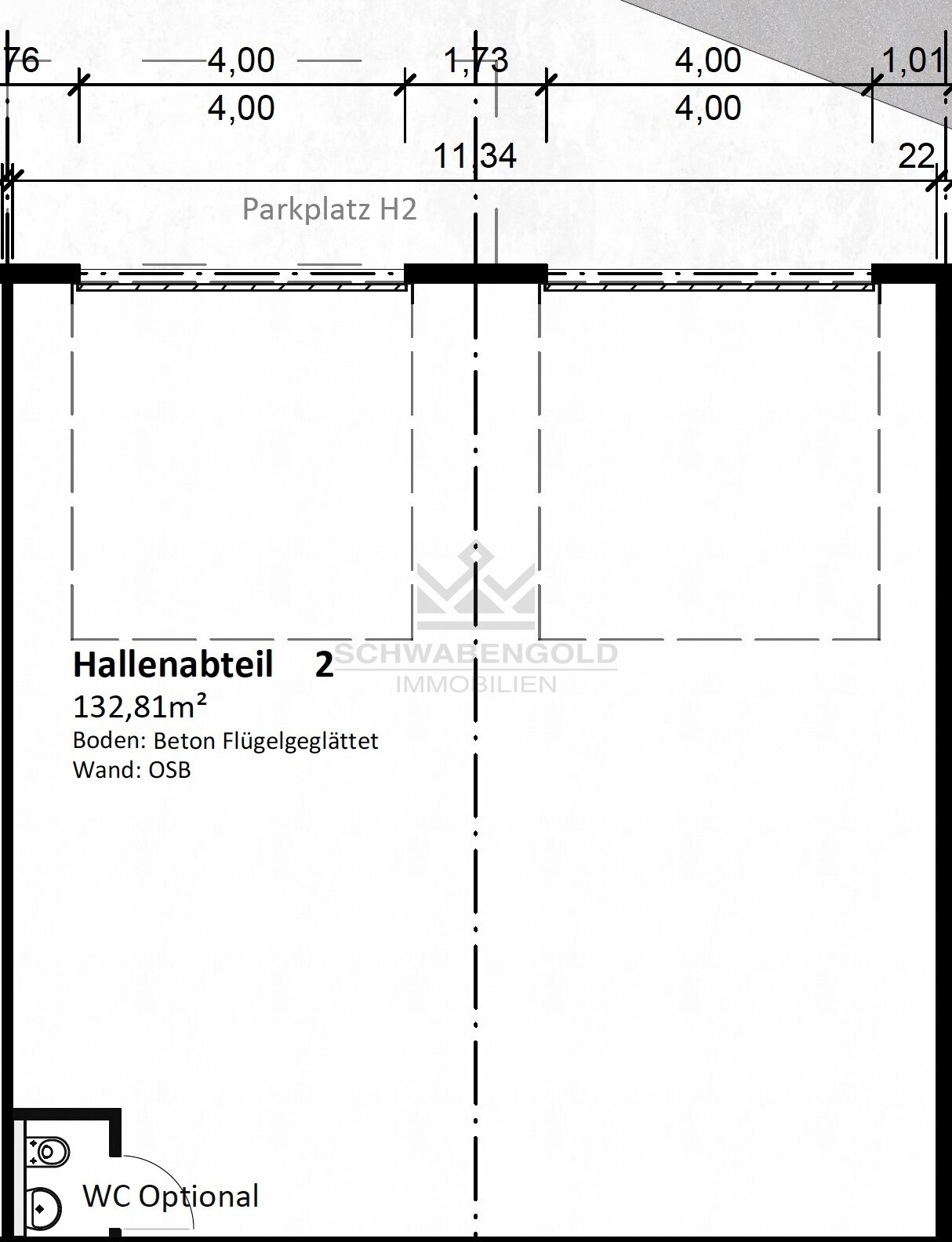 **Miete: Neubau moderner Gewerbe- und Lagerflächen im Gewerbepark Straß** (003-033) — Grundrissplan